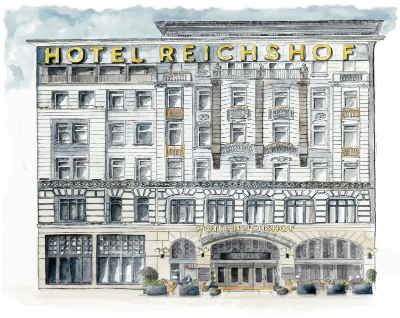 Reichshof Hotel Hamburg illustration